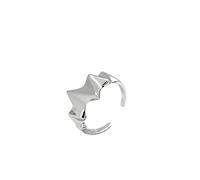 Anillos de plata, S Sterling Silversilver Anillo para mujeres anchas anchas anchas geométricas unisex punk ajustable nudillo abierto anillo anillo de la junta del dedo para dama del día de la boda del