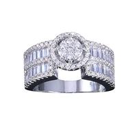 Anillos de promesa de diseño delicado con nudos, anillo de moda, anillo ligero de alta calidad, anillo de punto, 7, Cobre, Sin piedra preciosa
