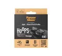Anillos de protección - PanzerGlass HoOps - iPhone 16 Pro/15 Pro - Curvatura 2.5D - Dureza 9H - Grosor 0.4 mm