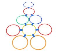 Anillos de Rayos de lopas, Anillos de plástico Multicolores, pozos Redondos de 10 Piezas con 10 Conectores para niños pequeños de Habilidades motoras brutas, Juego Creativo de Uso de Uso al Aire libr