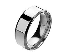 Anillos de regalo para mujer, auténticos, 7, Acero inoxidable, Sin piedras preciosas