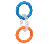 Anillos de remolcador para perros, anillos para perros Masticar juguete - Juguete indestructible 3 anillos | Juego picante interactivo, suministros para mascotas, mordedor al aire libre, promueve