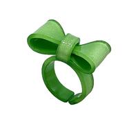 Anillos de resina arco nudo acrílico lindo moda colorido joyería de arco apilable dumpy para mujeres niñas anillos de arco para mujeres, como se describe