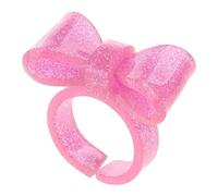 Anillos de resina de acrílico, con lazo, estéticos, coloridos, abiertos, para mujer, coloridos, de resina acrílica, para mujer, talla única, como se describe, como se describe