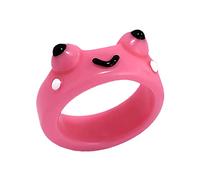 Anillos de resina para mujer, de verano, para niñas, joyería de animales, anillos de viaje de polímero, anillos de frutas, talla única, algodón, Sin piedras preciosas