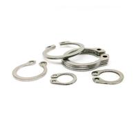 Anillos de retención, Arandela de retención eje manganeso M3 a M40, arandela bloqueo a presión, cojinete, tipo C, anillo externo