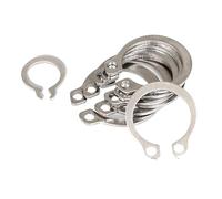 Anillos de retención, Arandelas de anillo retención con clip en C acero inoxidable, 10/25/50 piezas, M3 a M40, 65 mm diámetro exterior