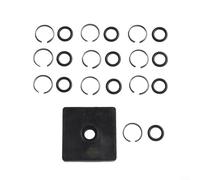 Anillos de retención cuadrados de 1/2 pulgada con junta tórica y kit de herramientas de instalación de yunque, compatible con llaves neumáticas y eléctricas, juego de 10 piezas