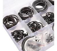 Anillos de retención externos de acero 315 piezas para eje ￠4-￠28 | Surtido compacto para poleas y cojinetes, uso en maquinaria y automóviles, ligero y fácil de transportar, caja de 315 piezas