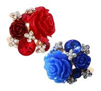 Anillos de rosas para mujer - Cinta de rosas floreciente, elegante círculo de rosas, de flores en espiral, banda de flores ajustable, joyería de declaración romántica, envolvente de