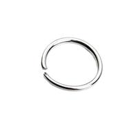 Anillos de salto de acero inoxidable 100 Uds. Anillos partidos de acero inoxidable, anillo abierto redondo Color dorado y plateado for hacer hallazgos joyería Diy(Silver,0.7x5mm)