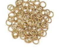 Anillos de salto de acero inoxidable Anillo dividido de un solo bucle chapado en oro al vacío/agua 100 Uds., anillos divididos acero inoxidable, abiertos for la fabricación joyas(Dark gold,0.7x4mm)