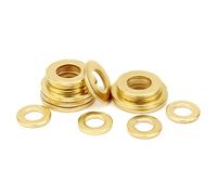 Anillos de sellado de arandela plana de latón M8, paquete de 20, varios tamaños for la industria automotriz.(M8x24x1mm)