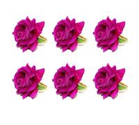 Anillos de servilleta para decoración de mesa, Servilleteros de rosas multicolores, 16 unidades for decoración bodas, San Valentín, banquetes, Navidad y cumpleaños