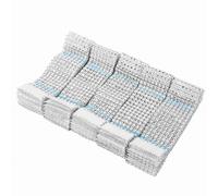 Anillos de servilletas de Malla de Diamantes de 8 Filas, Juego de Anillos de servilleta para Bodas y Navidad con Cierre de Cinta mágica, fajín de Silla de plástico Reutilizable (50 Uds.)