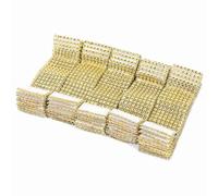 Anillos de servilletas de Malla de Diamantes de 8 Filas, Juego de Anillos de servilleta para Bodas y Navidad con Cierre de Cinta mágica, fajín de Silla de plástico Reutilizable (50 Uds.)