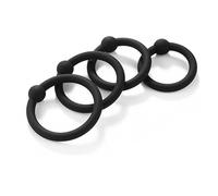Anillos de Silicona Negros para Ejercicios, Paquete de 4 Unidades,L110
