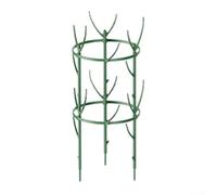 Anillos de soporte de plantas de enrejado de jardín, estructura metálica para plantas trepadoras, para pepino, tomate y soporte de flores (doble capa)