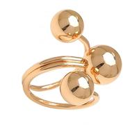 Anillos de tamaño ajustable con esfera brillante abierta para hombres y mujeres, joyería elegante para fiestas y uso diario, unisex, talla única, como se describe, como se describe