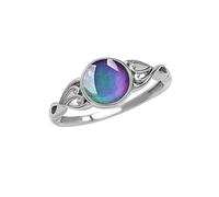 Anillos de temperatura que cambian de color para mujer, joyería de moda, accesorios populares para esposa, anillo de heredera, 10, Metal, Sin piedras preciosas