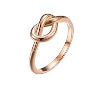 Anillos de titanio con forma de corazón y nudos para los dedos, ideales para mujeres y hombres.