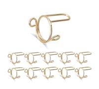 Anillos de uñas metálicos reutilizables y ajustables aditamentos desmontables sin pegamento para decoración DIY mujeres 10UDS