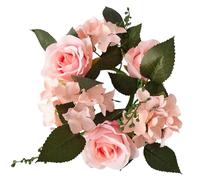 Anillos de Vela para pilares, 4 Pulgadas de Centro de Rosa Artificial, Corona de Anillo de Vela de Seda, Corona de Navidad para Centro de Mesa de Boda, Fiesta, decoración de Mesa del hogar