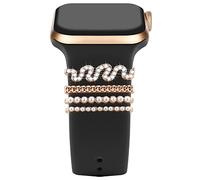 Anillos Decorativos de Diamantes Loops Compatibles con Apple Watch Bandas 38mm 40mm 41mm 42mm 44mm 45mm 46mm 49mm, Watch Correa Metal Charms Accesorios para iWatch Series 11 10 9 8 7 6 5 4 3 SE Ultra