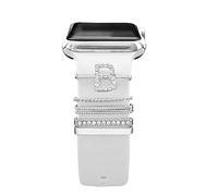 Anillos Decorativos de Diamantes Loops Compatibles con Apple Watch Bandas 38mm 40mm 41mm 42mm 44mm 45mm 49mm, Watch Correa Metal Charms Accesorios para iWatch Series 8 7 6 5 4 3 2 1 SE Ultra,Letra B
