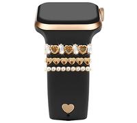 Anillos Decorativos de Diamantes Loops Compatibles con Apple Watch Bandas 38mm 40mm 41mm 42mm 44mm 45mm 46mm 49mm, Watch Correa Metal Charms Accesorios para iWatch Series 11 10 9 8 7 6 5 4 3 SE Ultra