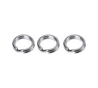 Anillos divididos para pesca, 50 unids/100 anillos de acero inoxidable conector doble c¨ªrculo (8 # 50 piezas)