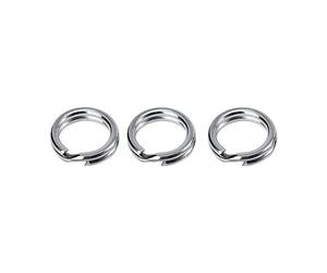 Anillos divididos para pesca, 50 unids/100 anillos de acero inoxidable conector doble c¨ªrculo (8 # 50 piezas)