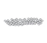 Anillos divididos pesca, 50 unids/100 anillos de acero inoxidable para cebo doble c¨ªrculo conector de anillo dividido (4 # 50 piezas)