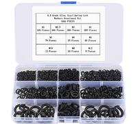 Anillos elásticos, 1000 piezas Arandelas de resorte en espiral, Kit de surtido de arandelas de seguridad, DIN 127 Forma B Acero inoxidable V2A Inoxidable - M2/M2.5/M3/M4/M5/M6/M8/M10/M12 - Negro