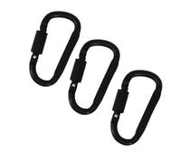 Anillos en D de aluminio con clip para puerta de carga de resorte, mosquetones de tipo pesado para llaves y equipo de camping