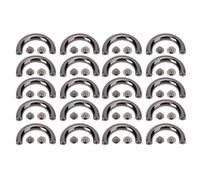 Anillos en U Hebillas de conector Puente de de metal fuerte Bolsa Bolso Cierre de suspensión Correa de cadena Artesanía de cuero Suministros para hacer Aleación de zinc Hierro 20 (Plata Negro)