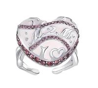 Anillos esmaltados con diseño cariñoso de aleación ligera para mujer, accesorio de joyería de moda, el mejor regalo, anillos de corazón esmaltados