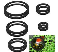 Anillos flotantes de Acuario - Círculo de alimentación de 10 Piezas para el Flujo de Peces Flotante | Alimentador de Peces Corral Plant Fish, Mantenga Sus Lugares y Fuera de su Filtro