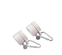 Anillos giratorios de montaje de bandera para mástiles de bandera de 1 pulgada de diámetro, fijación de clip de ojal de PVC con rotación anti360°, gas ligero a prueba de óxido (blanco)