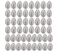 Anillos giratorios de pesca para cuchillas Flatte Attractor Señuelo Cuchara Accesorios Niquelado Aparejos Artesanales Componentes para trucha, lucio, plata, oro, paquete de 50 piezas ()