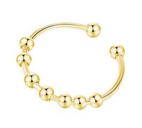 Anillos giratorios para mujer, con cuentas giratorias ajustables | Juguetes de moda de acero inoxidable para reducir el estrés, viajes, viajes, hablar en público, avión, estudiantes, Refer to