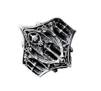 Anillos góticos vintage con diseño de castillos medievales, joyería elegante para mujeres y hombres, regalo unisex, Kirsite, resistente, ajuste cómodo, inspirado en la Edad Media