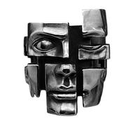 Anillos grandes para mujer | Anillos ajustables para mujer, joyería gótica envolvente 3D, cara abstracta para festivales, uso diario, oficina, vacaciones, playa, boda