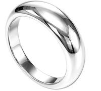 Anillos gruesos de oro no se deslustran para mujer, chapados en oro de 14 quilates, anillos de cúpula de plata apilable, ajustable, alianza de boda de eternidad para hombre, joyería de metal mixto