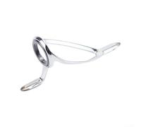 Anillos guía de caña de pescar de acero inoxidable de doble pie para uso en agua salada y agua dulce con material resistente y geometría optimizada de camino de línea (16#)