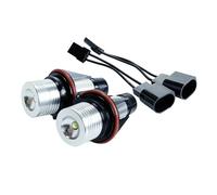 Anillos halo LED Para BMW E39 E53 E60 E61 E63 Para X5 530i Sin Errores Ojo Ángel Halo Anillo Marcador Luz Lateral Bombilla LED 5W Faro Kit halos para faros(2Pcs Red)