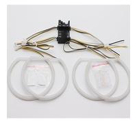 Anillos halo LED Para BMW Serie 3 E30 E36 Para M3 333i 325i 323i 316i 318i 325td 1982-2000 Luz Blanca Leche SMD LED Kit De Anillo Ojos Ángel Kit halos para faros(36 White and yellow)