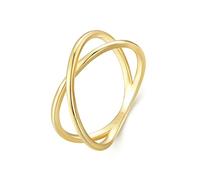 Anillos Hecho a Mano, Anillo minimalista personalizado de plata de ley S925 con diseño de líneas entrelazadas para mujer