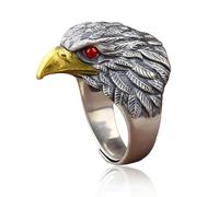 Anillos Hombres Plata, Anillo Águilas Ajustable Aneis Ajustables, Vintage Sortijas Dedo Anillas Grande Jewelry Regalos para Homem Men Juvenil San Valentin