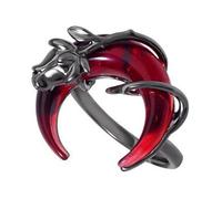 Anillos inspirados en la sangre con rosa, accesorio de moda para mujeres, símbolo artístico de amor